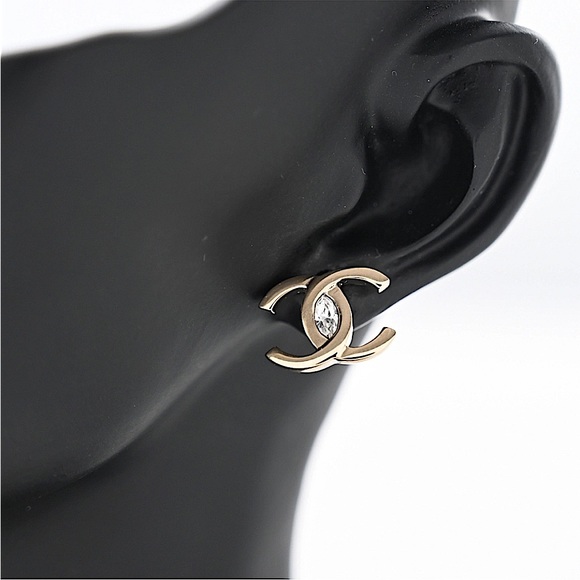 CHANEL Jewelry - AUTHENTIC Chanel Classic "CC" Crystal Earrings